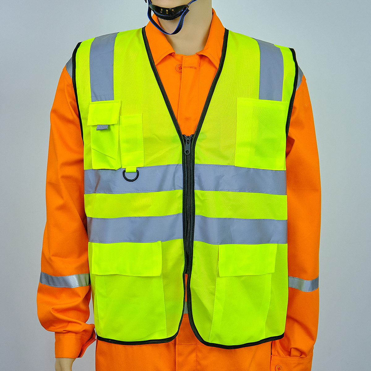 可定制标志厂家直销透气安全服反光多口袋可视交通服夜晚反光高可视安全背心马甲