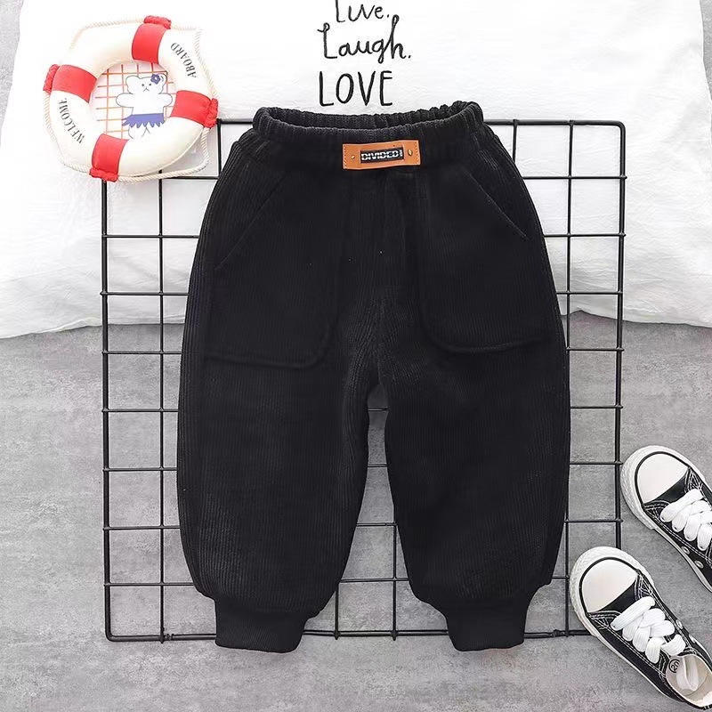 Children's clothing, boys' fleece pants, autumn and winter, 1-3 years old children's corduroy pants, one-piece fleece baby pants, little children's and girls' pants Application Scenario