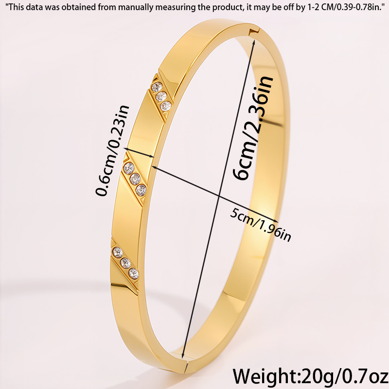 Titanium steel micro-inlaid zircon bracelet details Picture