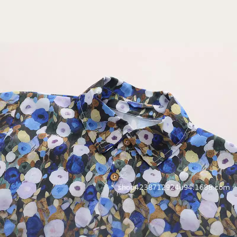 Boys' short-sleeved shirt, thin baby summer Korean-style shirt 2023 summer floral cardigan, stylish cardigan for children Specification drawing