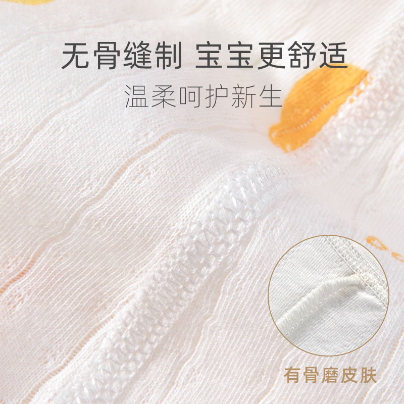 Baby short-sleeved men's thin breathable one-piece suit, pure cotton baby coat, crawling suit, summer newborn clothes, 0 to 3 months old Application Scenario