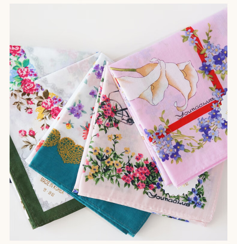 韩国进口happylife商务送礼纯棉手帕 小方巾礼盒男女款 双条礼盒详情4