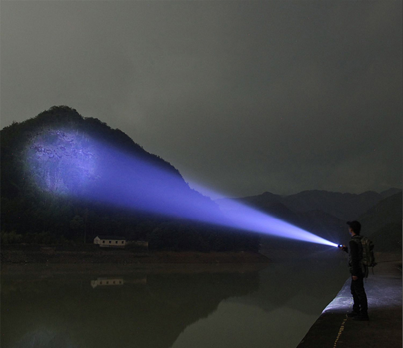 X118 Aluminum flashlight, USB charging, aluminum alloy flashlight, high-brightness long-range white laser flashlight, COB strong light flashlight - hold it together for home and outdoor use pic 5