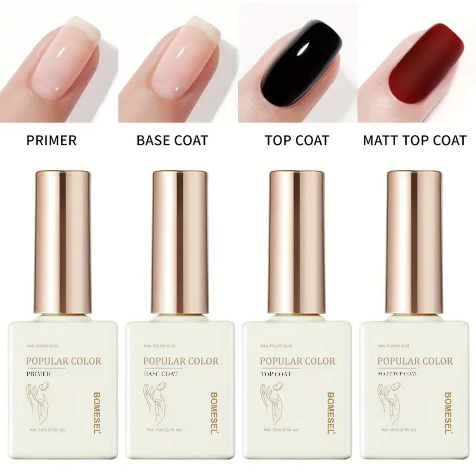 15ml special base glue for nail salons, sealing layer reinforcement, frosted and tempered nail polish glue, factory functional glue wholesale and OEM pic 10