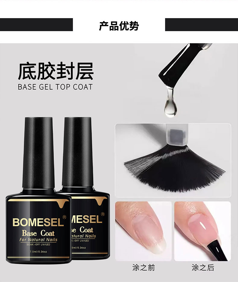 Wholesale nail art functional glue, no-wash crystal-coated sealing layer reinforcement glue, long-lasting wear-resistant, tempered frosted sealing layer, removable base glue pic 6