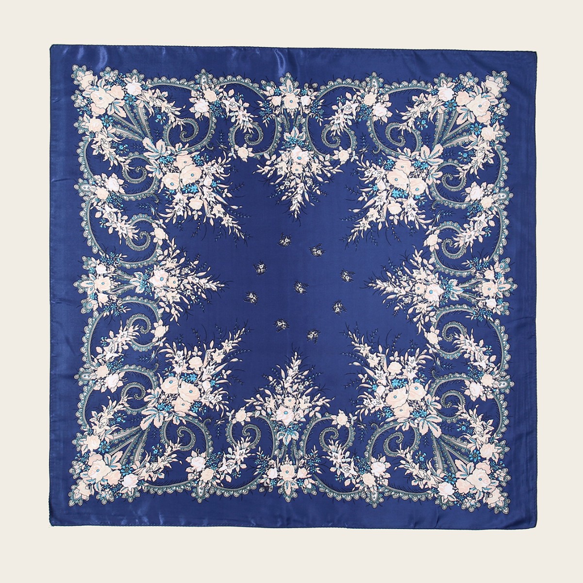 The popular 90CM large square scarf with ethnic style cashew nuts from Europe and America and the trendy street hip-hop headscarf from Xiyin are in stock for women Application Scenario