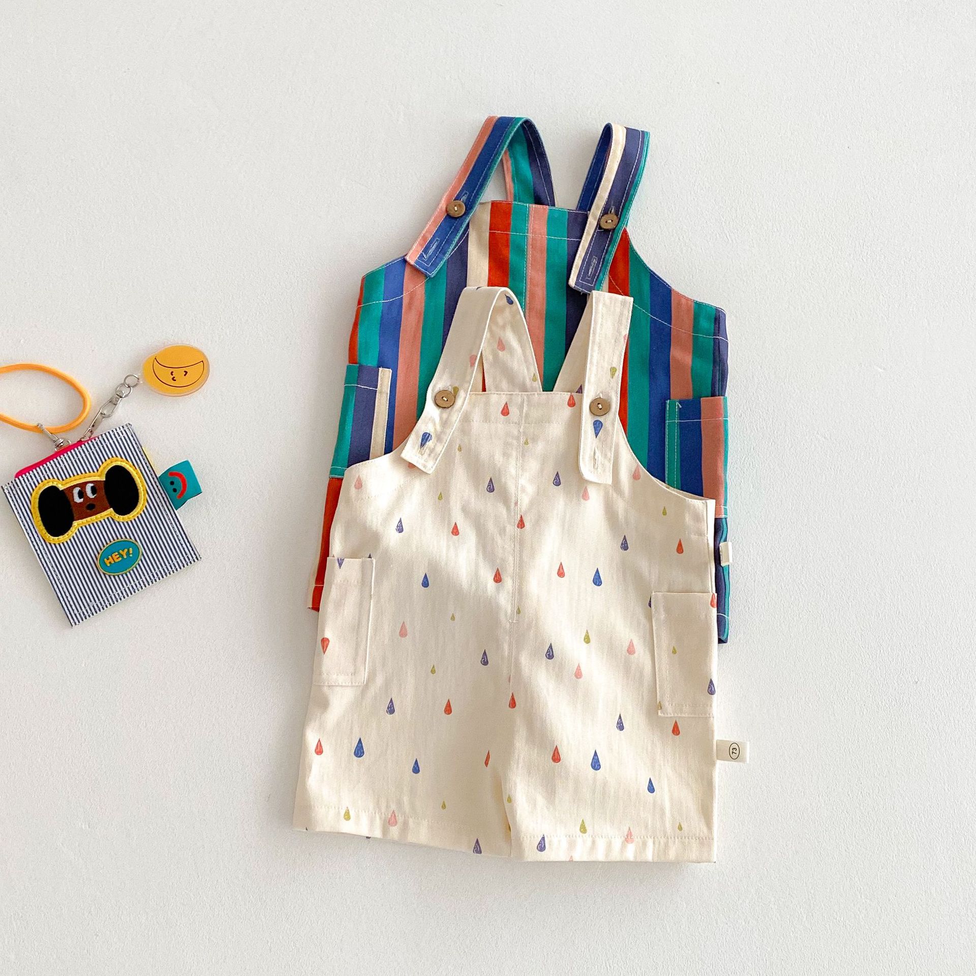 Baby striped overalls 2025 new style Summer girls' fashionable casual pants Baby raindrop pants Trendy children's summer wear Application Scenario