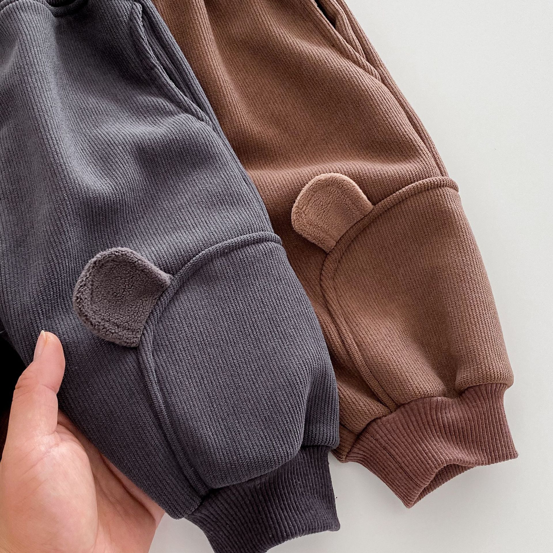 Children's thickened casual pants, 0-5 years old, winter boys' three-dimensional ear protection pants, girls' fleece pants, Zichao AK474 Specification drawing