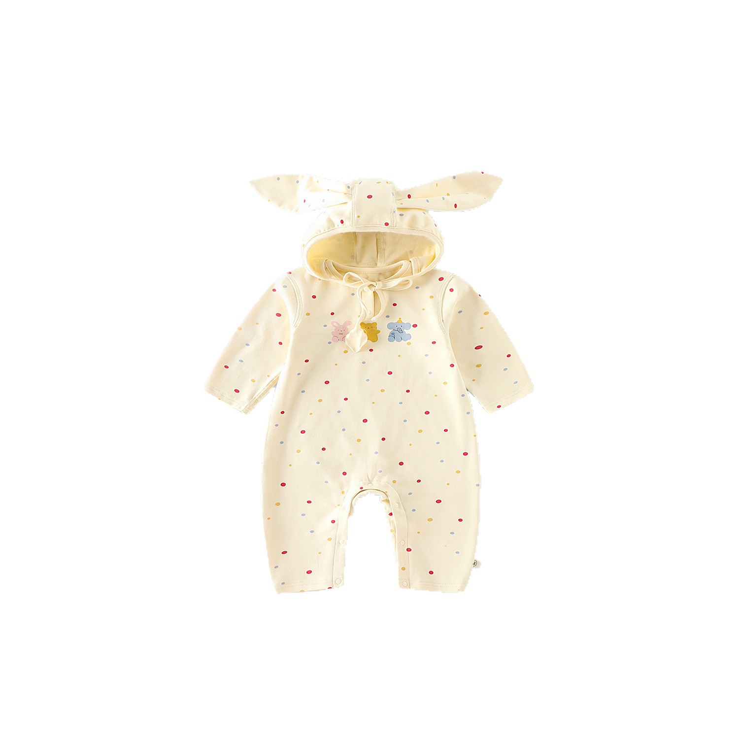 Baby polka dot jumpsuit 2025 new autumn style, super cute cartoon crawling suit for baby girls, first birthday clothing trend for newborns Item Picture