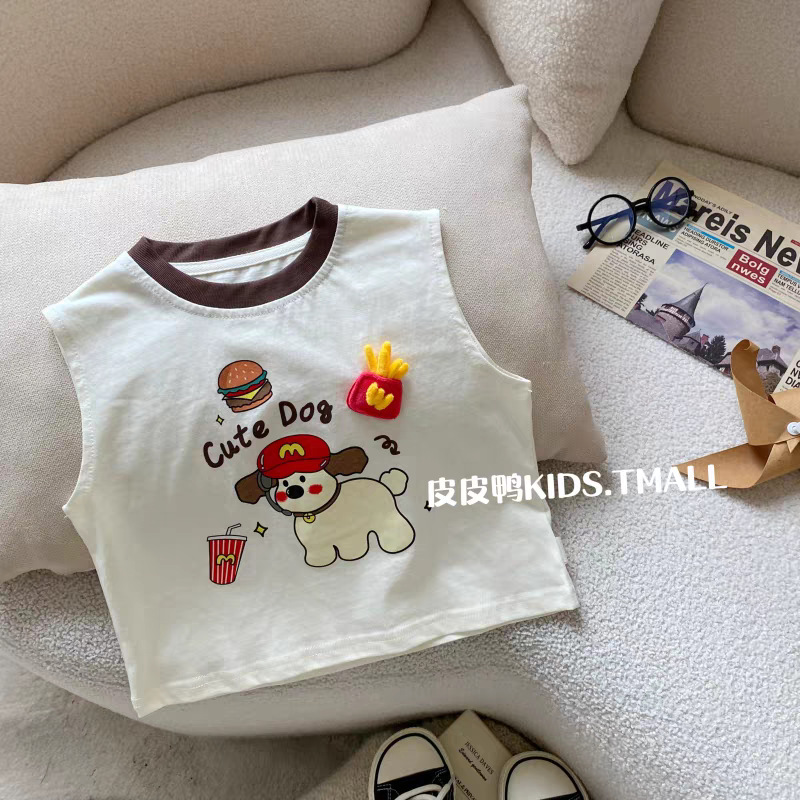 Cartoon men summer pullover, cartoon-style regular set, printed children's clothing, stylish and casual baby, Korean version ol Specification drawing