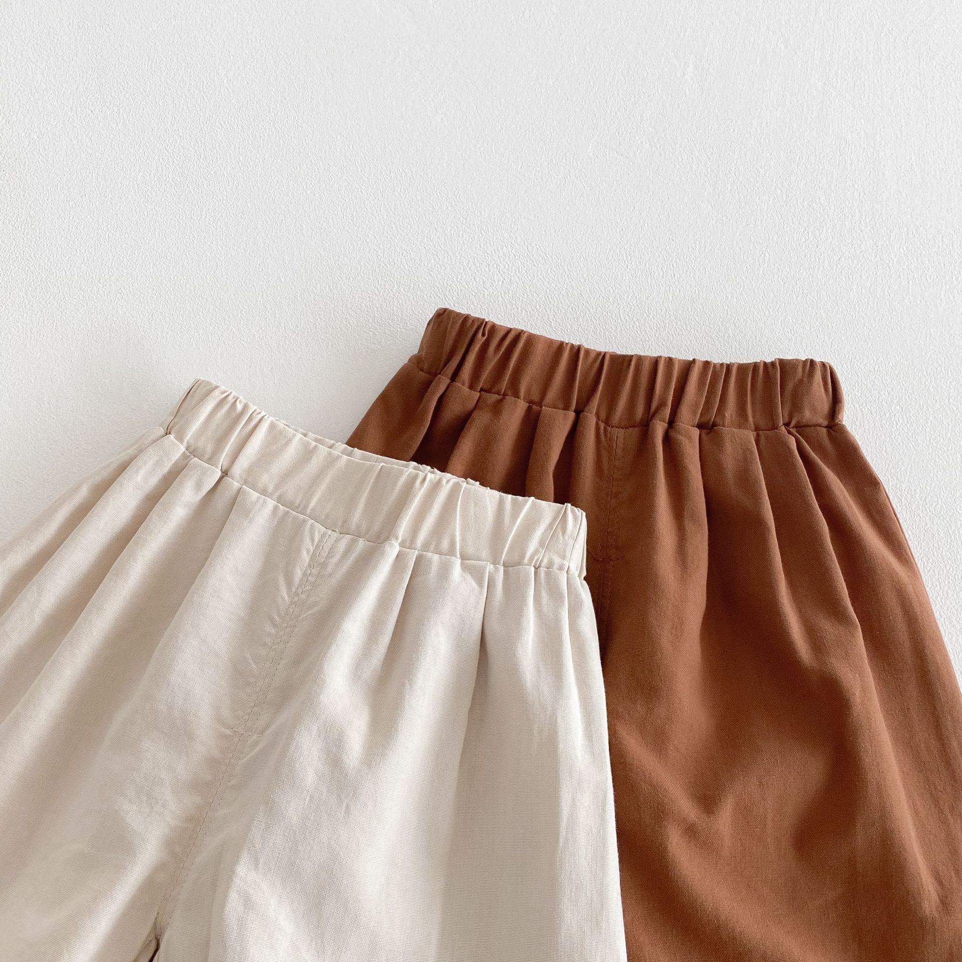 Children's embroidered casual pants 2025 new style summer Boys' fashion Korean 9-inch pants Baby solid color summer pants Application Scenario