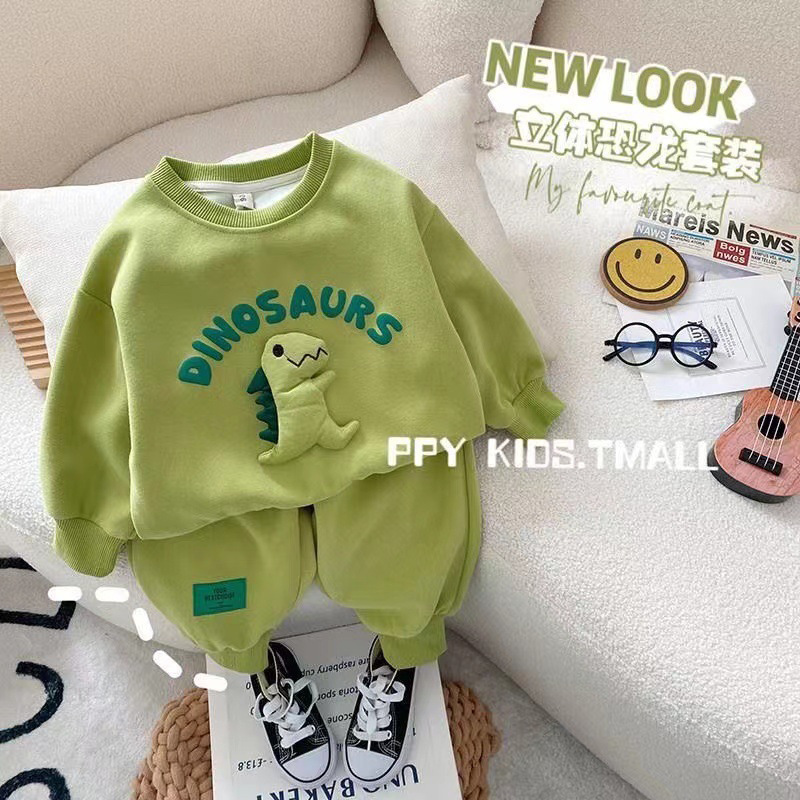 Children's clothing and boys' Set 2023 Spring and Autumn New Korean-style stylish casual sports sweatshirt for small and medium-sized children. Two-piece set Application Scenario