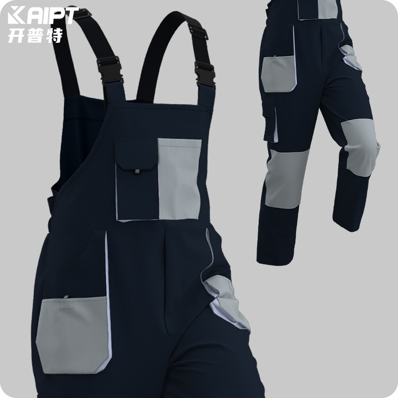 Cross-border overalls, three-dimensional large-pocket work clothes, custom multi-color multi-pocket work pants, factory uniforms, labor protection clothing full figure