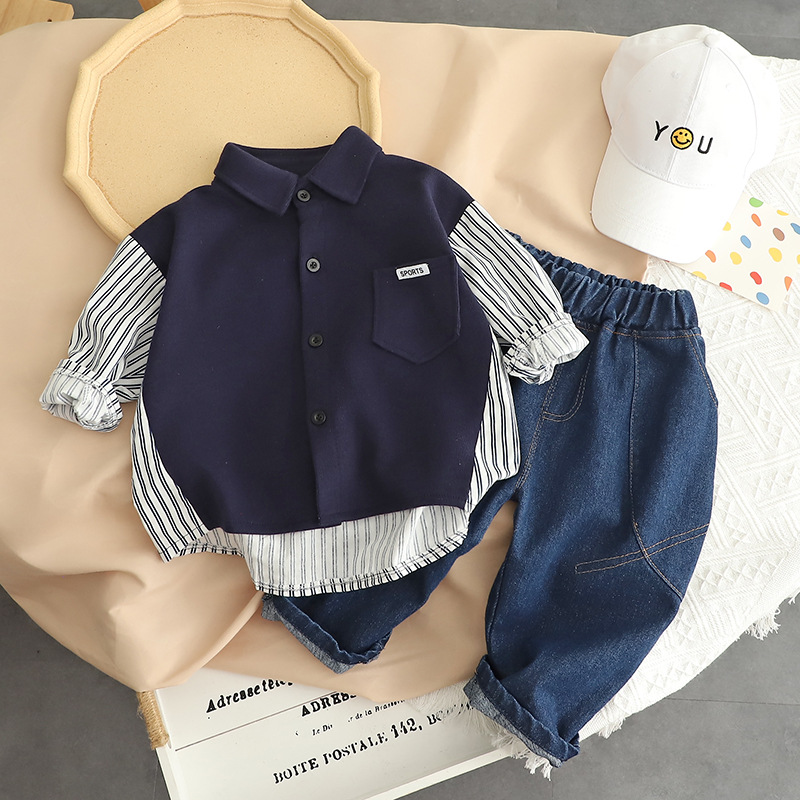 Children's autumn clothing for boys and babies 2023 New Spring and autumn style Korean-style casual and personalized top for small and medium-sized children details Picture