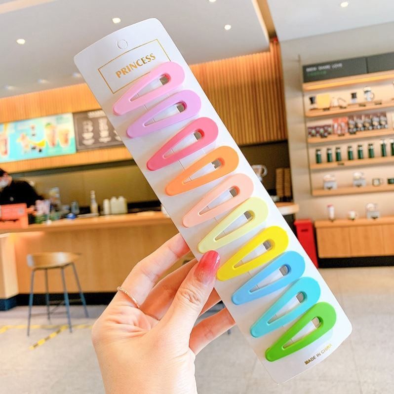 韩国彩色发夹后脑勺磨砂一字发夹少女刘海碎发夹侧边夹发卡子饰品儿童发夹滴油发夹详情图7