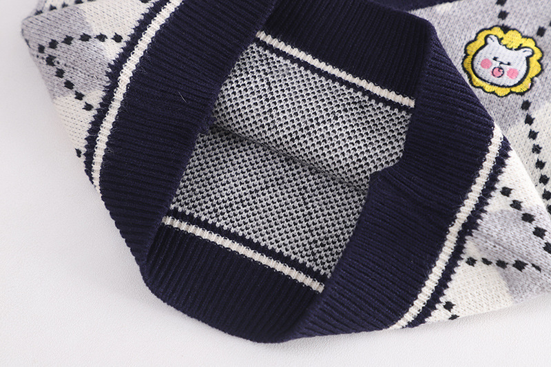 Boys' Spring and Autumn Set 2023 New Stylish Baby spring wear Korean-style sweater vest three-piece set, trendy clothes for infants and children Item Picture