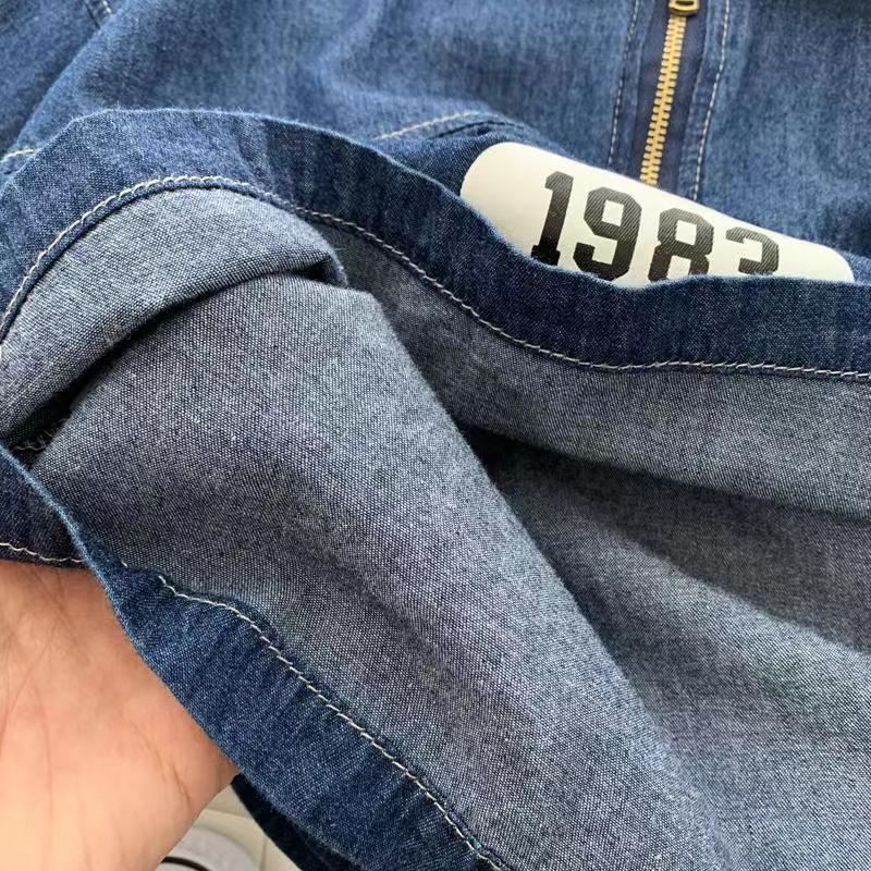 Summer trendy denim short-sleeved shirts and shorts for boys, 2025 new style, a cool Korean bestseller for little kids Application Scenario