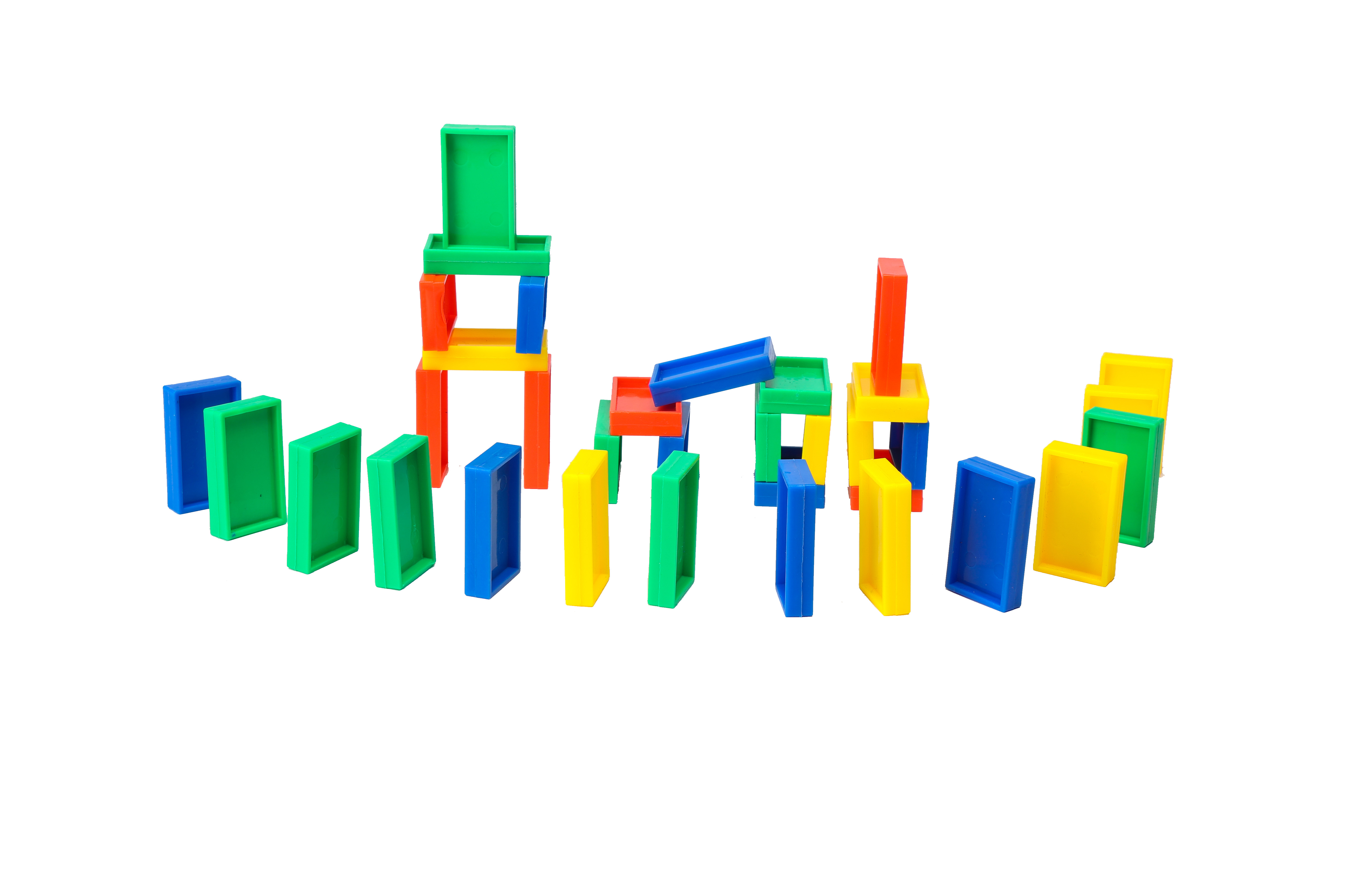 Yiwu Quality products: Hualong Toys, Domino DIY educational building blocks, eco-friendly plastic toys, assembly building blocks Specification image