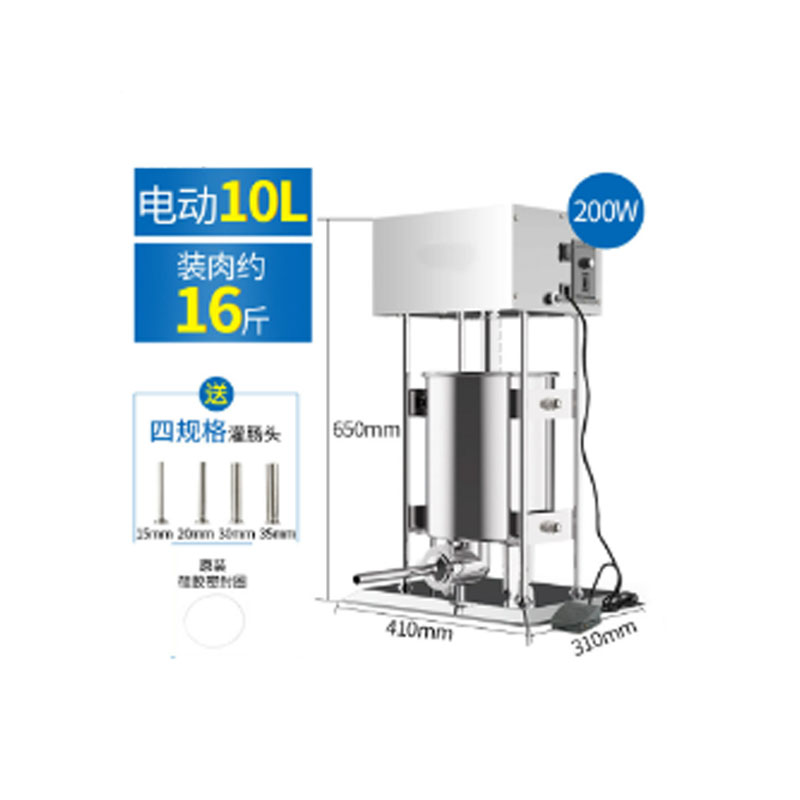 Factory direct sales of 10L commercial electric stainless steel sausage stuffing machine, household sausage-making equipment, and meat processing tools Application Scenario