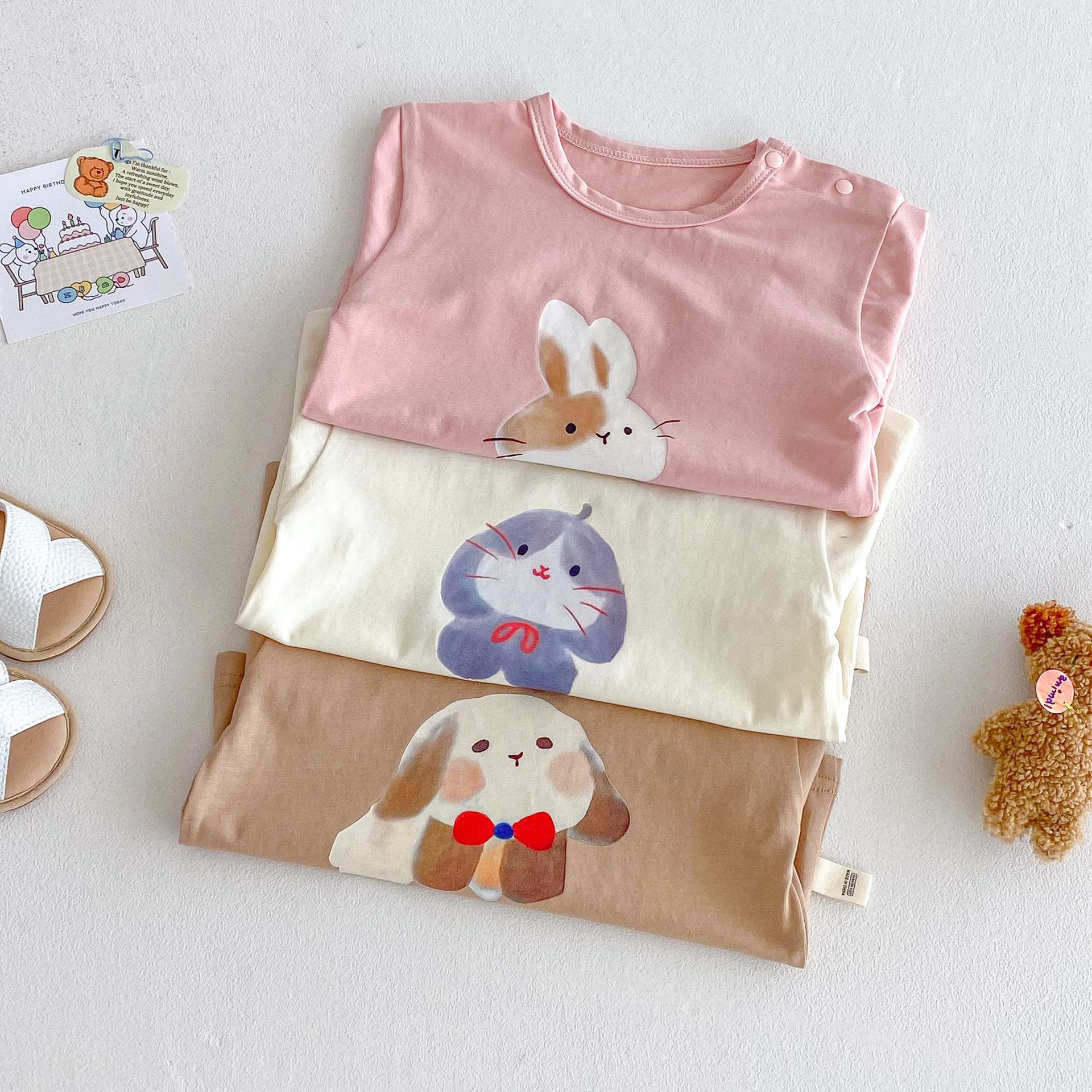 Children's cartoon T-shirt 2025 New Summer Girls' Korean-style digital printed base layer and trendy boys' summer top Application Scenario