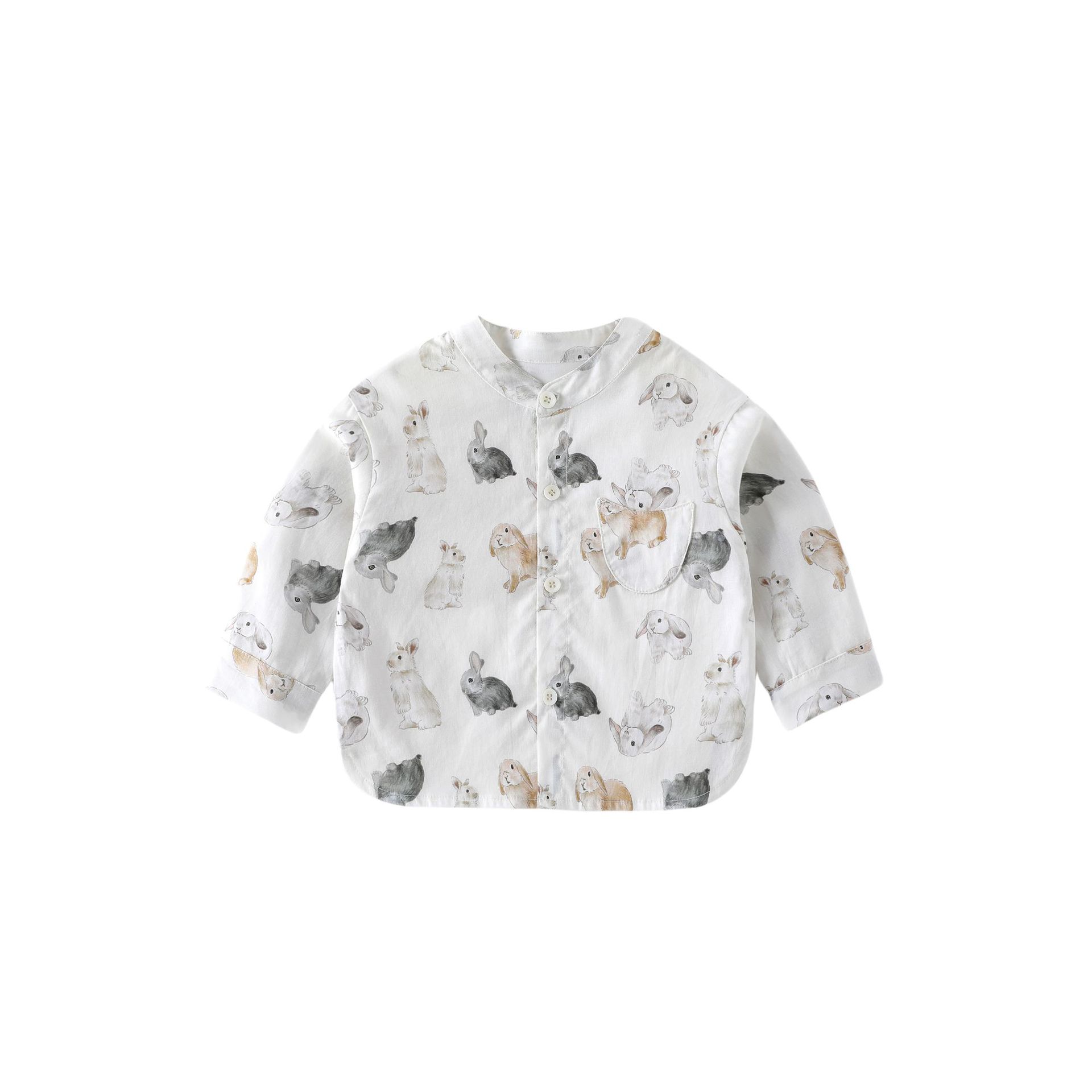 Children's cartoon shirt 2025 new autumn full-print puppy shirt for boys, a stylish autumn top for babies Item Picture