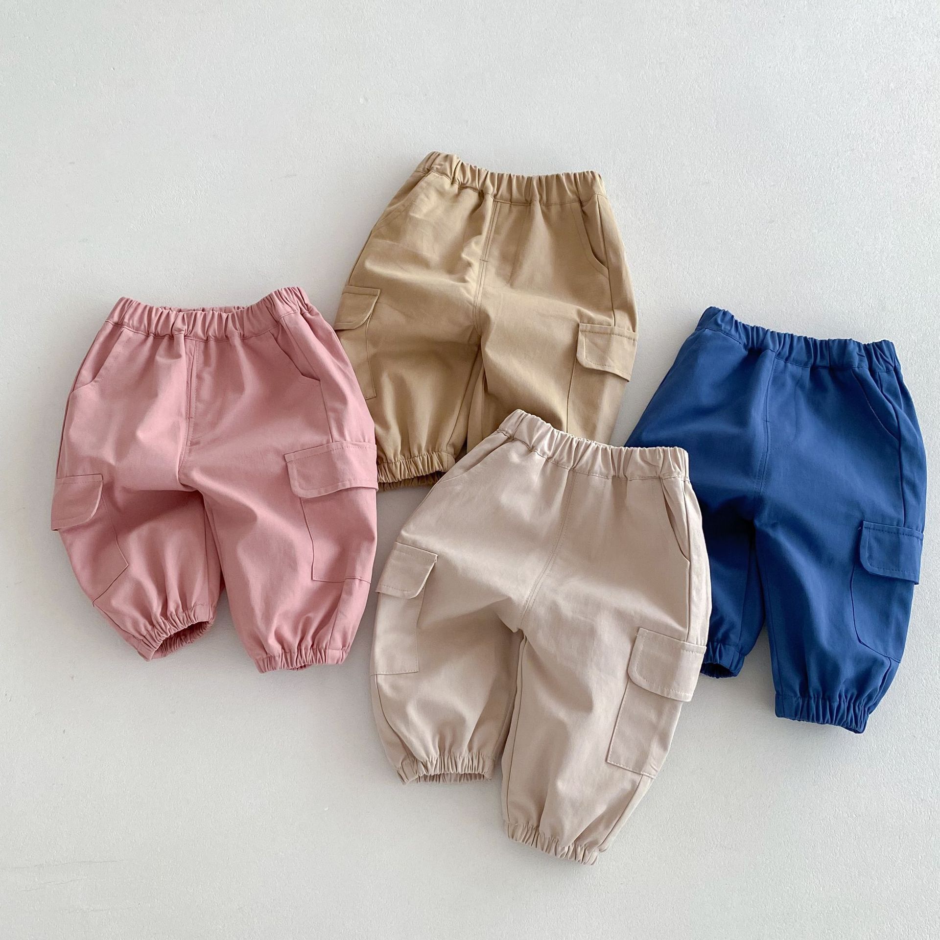 Work pants, girls' pants 2025 new autumn collection, children's spring and autumn casual pants, big kids pure cotton autumn sports pants full figure