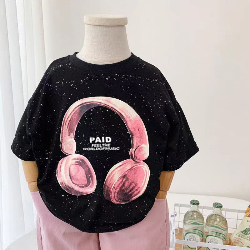 Children's summer set: Little Kids short-sleeved 2024 New style for Boys and Girls, stylish two-piece Korean-style kids' clothes Specification drawing