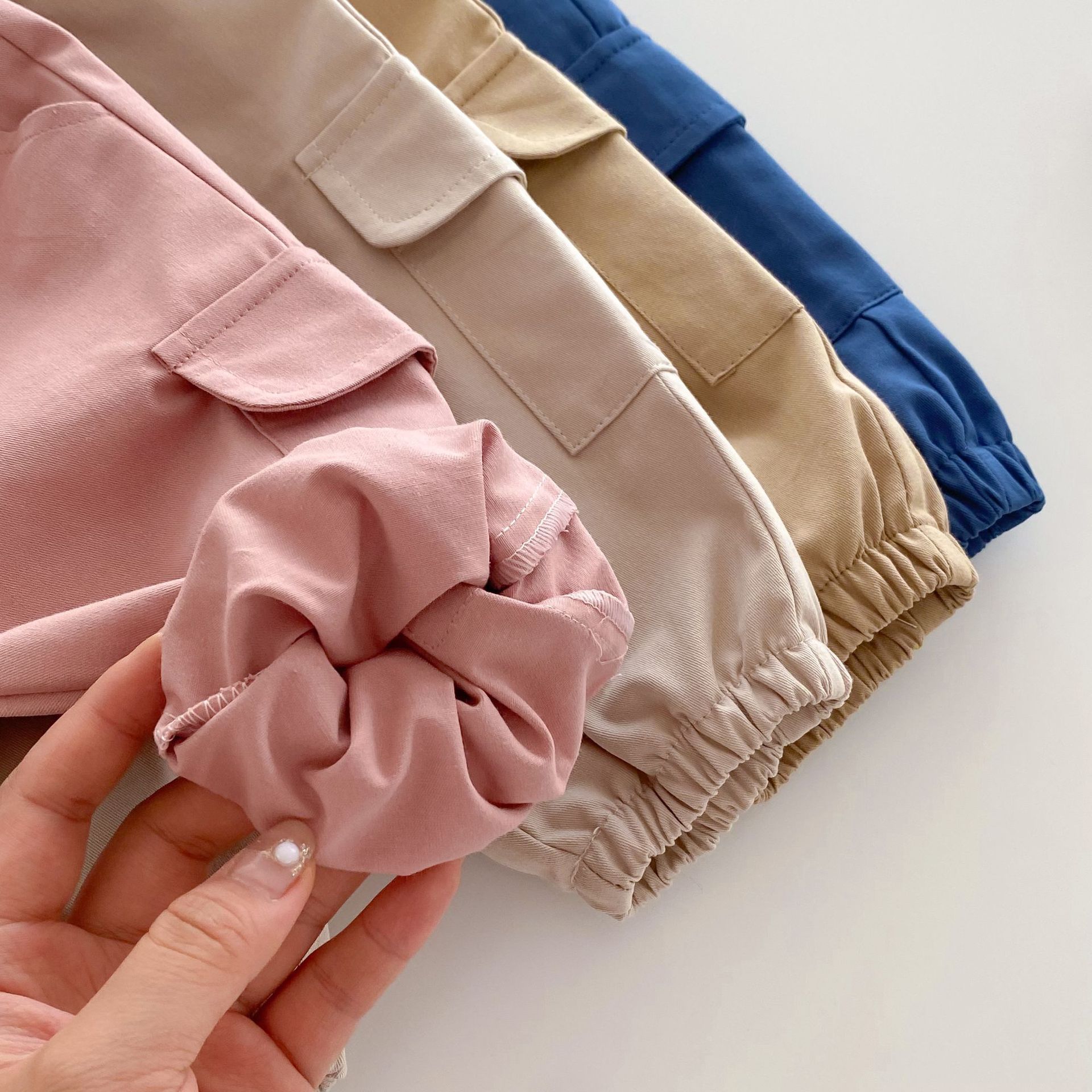 Work pants, girls' pants 2025 new autumn collection, children's spring and autumn casual pants, big kids pure cotton autumn sports pants Application Scenario