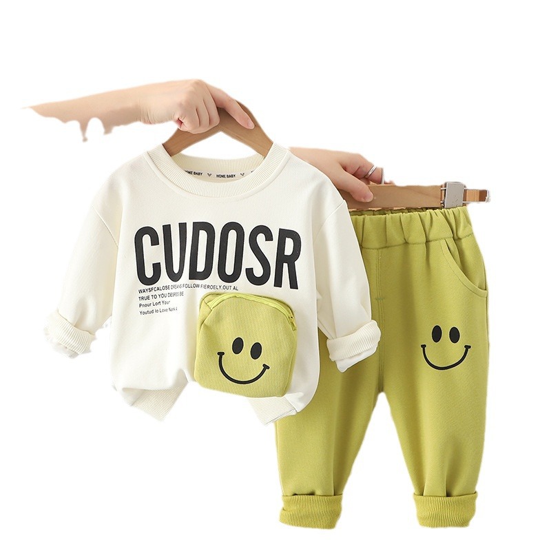 Boys' Autumn Set 2023 New Korean Style Boys' sporty and Stylish 2-piece set, Spring and autumn fashionable and trendy clothes for children Item Picture