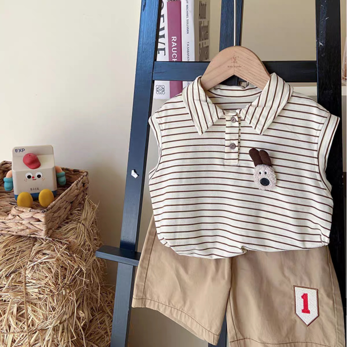 Boys' Summer Set 2025 New Style Children's Korean-style sleeveless two-piece set, cool and trendy summer clothing for babies Application Scenario