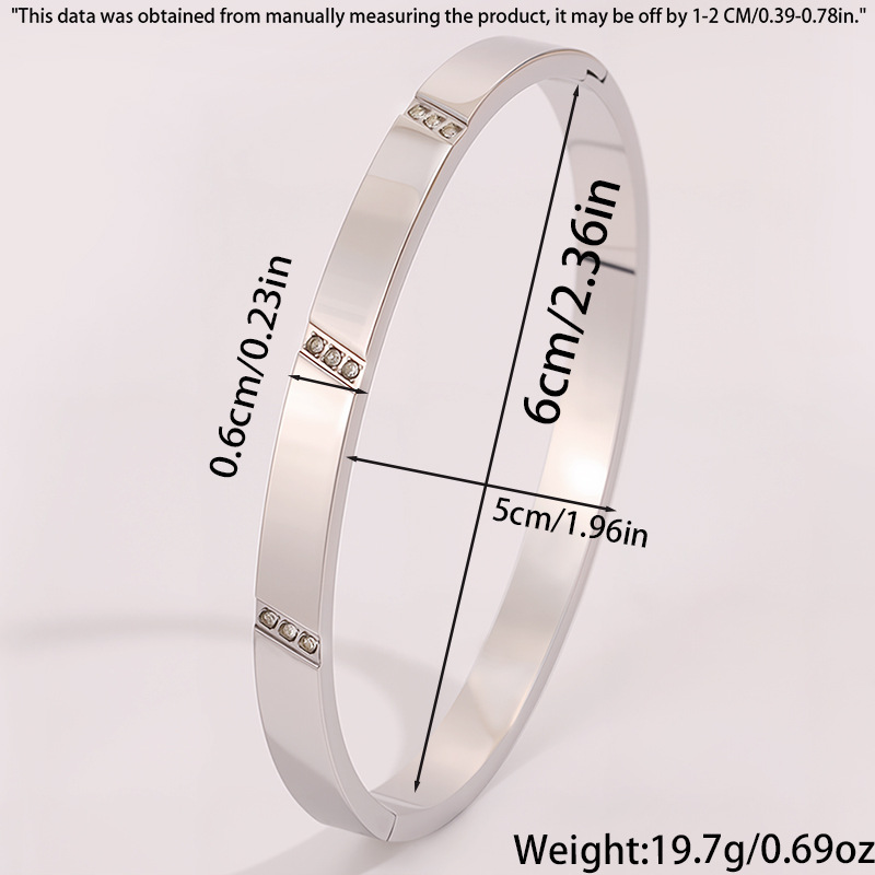 Titanium steel micro-inlaid zircon bracelet