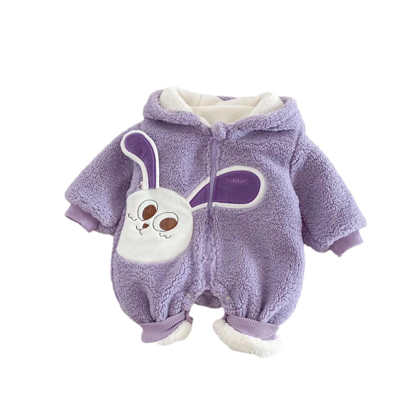 Baby super cute one-piece suit, 0-2 years old winter girl baby with fleece crawling suit, baby clothes, first birthday dress trend AL716 Item Picture