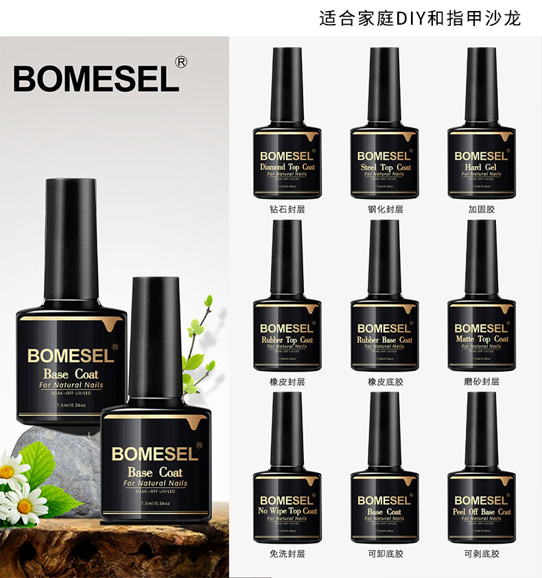 Wholesale nail art functional glue, no-wash crystal-coated sealing layer reinforcement glue, long-lasting wear-resistant, tempered frosted sealing layer, removable base glue pic 3