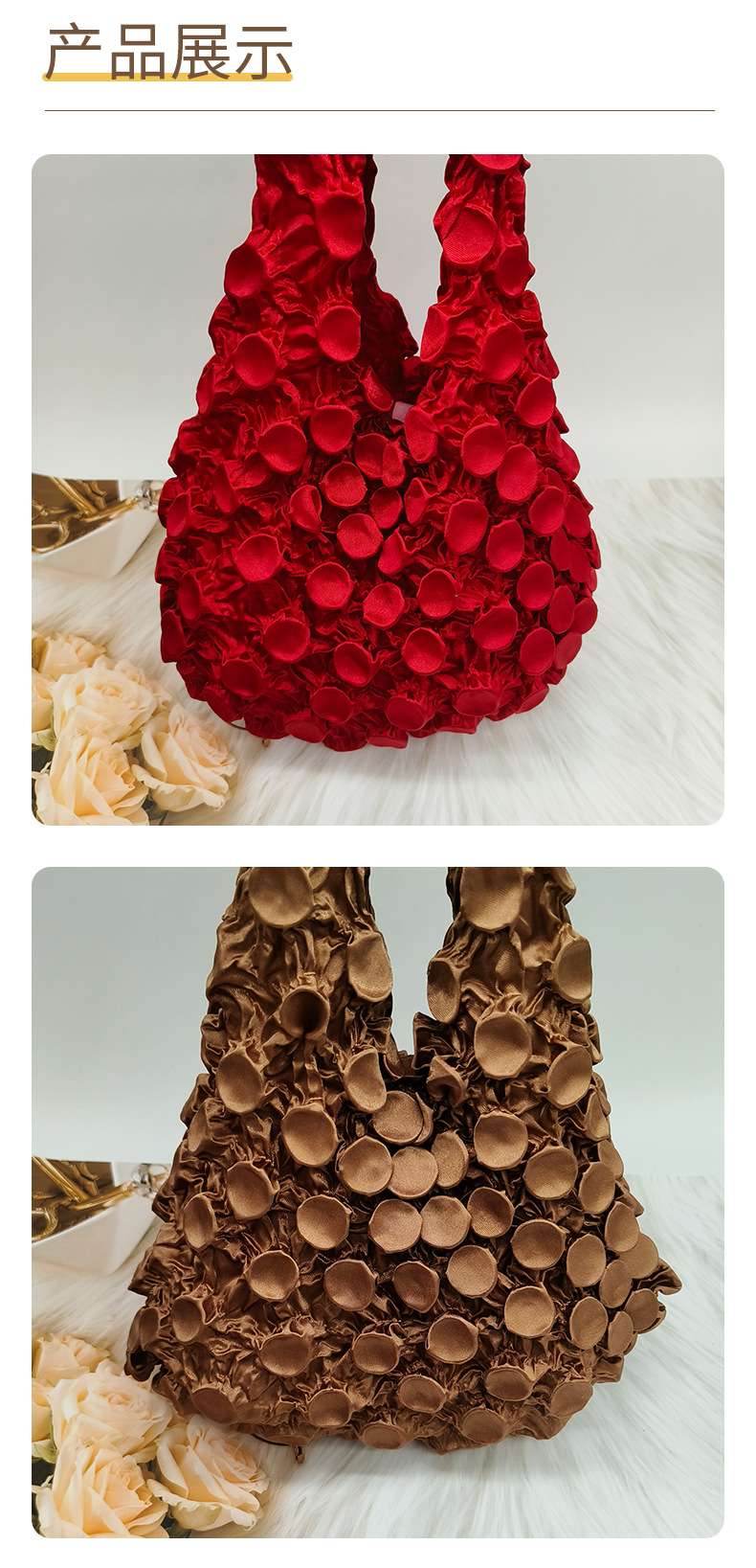 Best-selling Japanese and Korean bubble bags, durian bags, pineapple bags, button copper wallets, travel bags, women's totes, yoga bags, casual, portable and multi-functional travel bags, leather goods and luggage detail image 10