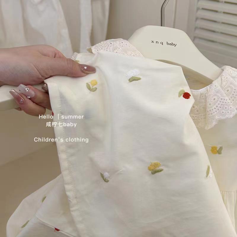 Summer Season 024 New Children's stylish two-piece set, split shorts for baby girls Specification drawing