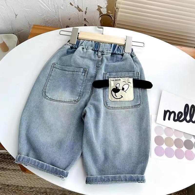 New boys' and girls' 2024 jeans: Stylish, soft, children's loose, cartoonish and skin-friendly elastic pants Application Scenario