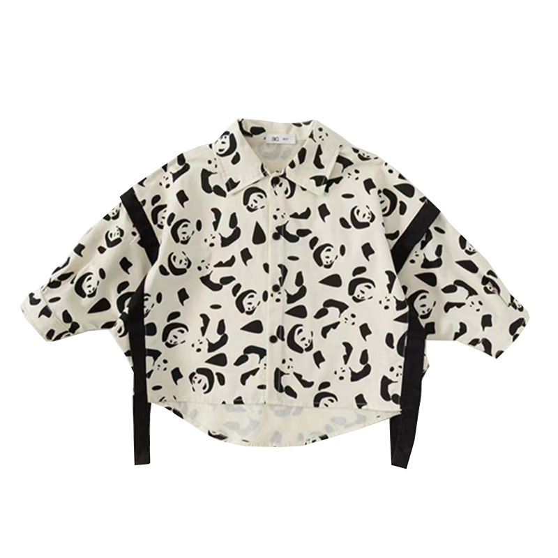 Boys' shirts, Korean-style webbing loose tops, girls' cool shirts, puppy coats, children's shirts, spring clothes and trendy outfits Item Picture