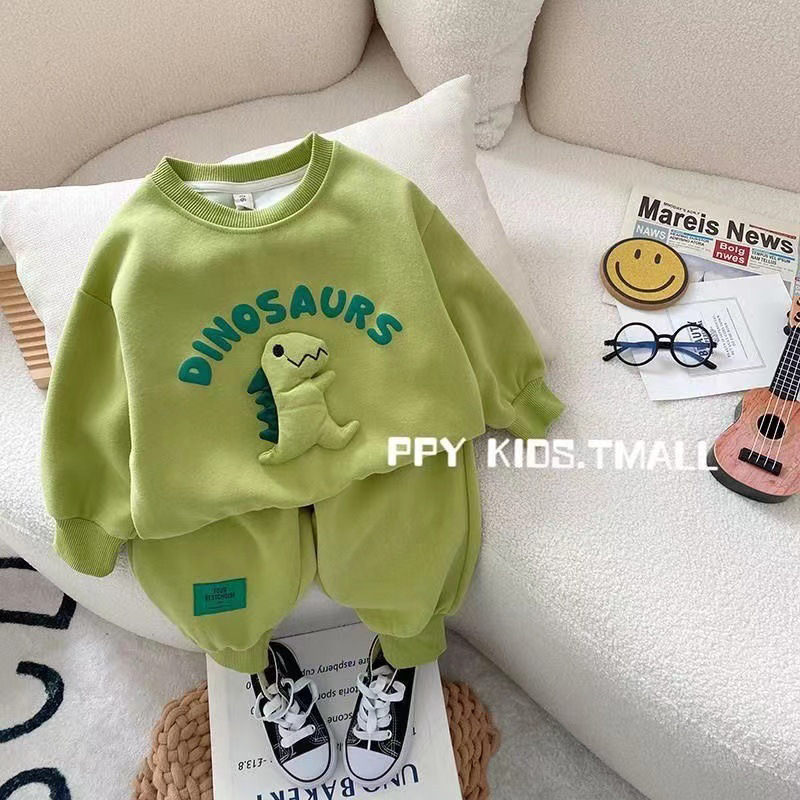 Children's clothing and boys' Set 2023 Spring and Autumn New Korean-style stylish casual sports sweatshirt for small and medium-sized children. Two-piece set Specification drawing