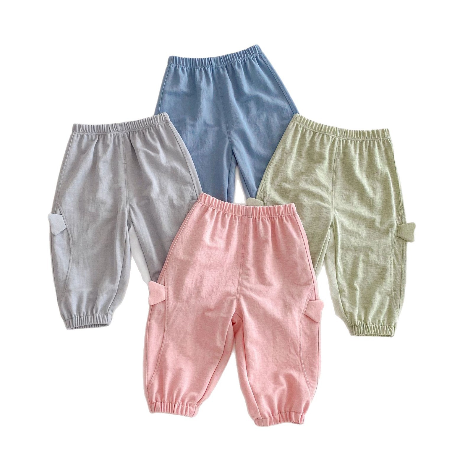 Solid color mosquito-proof pants for girls 2025 new style summer girls, stylish Korean-style casual pants, thin children's summer pants Item Picture