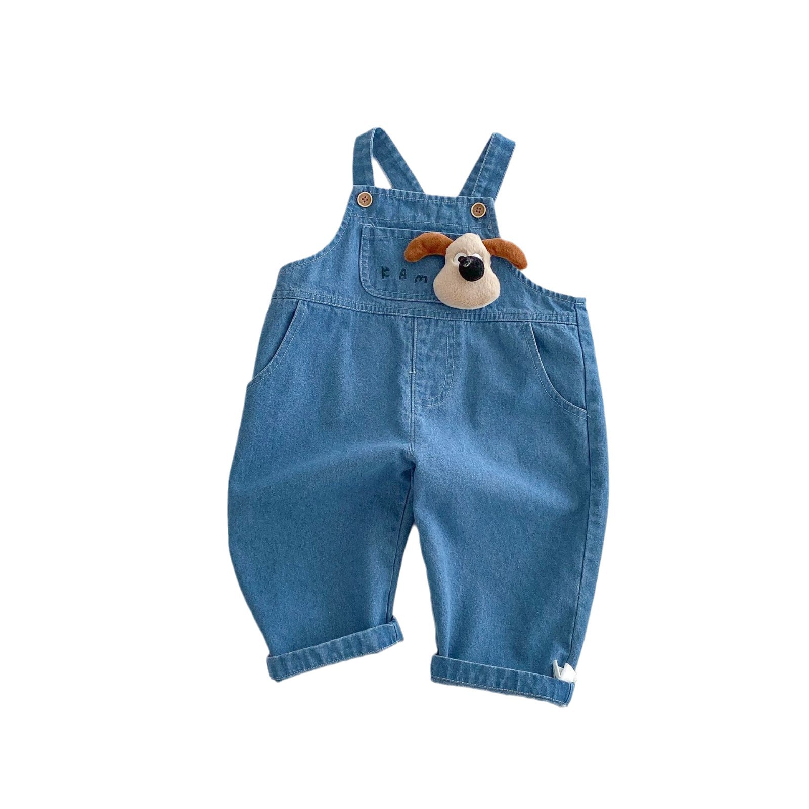 Children's cartoon overalls, 0-5 years old spring boys' fashionable Korean soft jeans, baby pants trend AK453 Item Picture