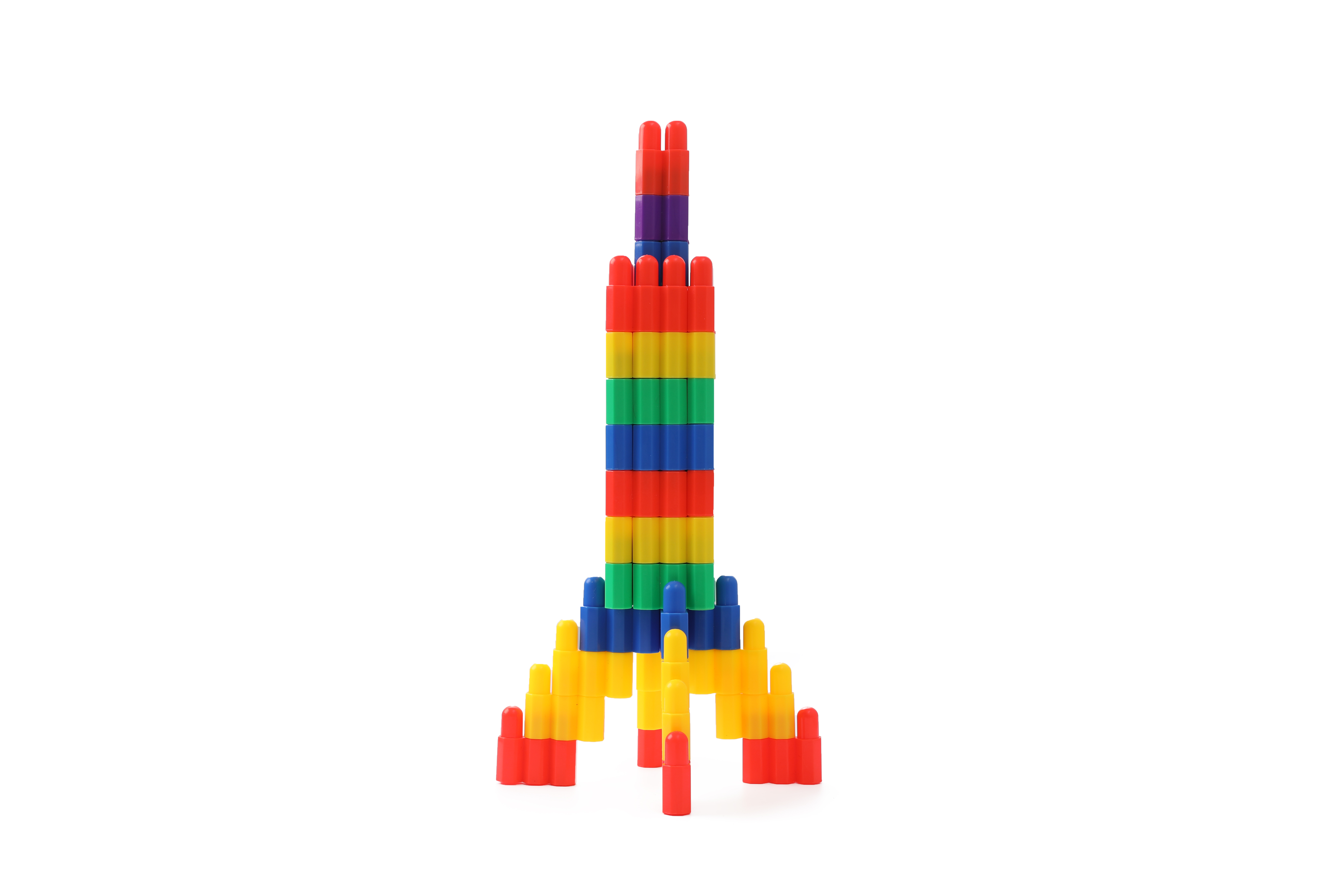 Wholesale of bullet-shaped building block toys for children and kindergartens, building block assembly and connection, tabletop educational and night market toys details Picture