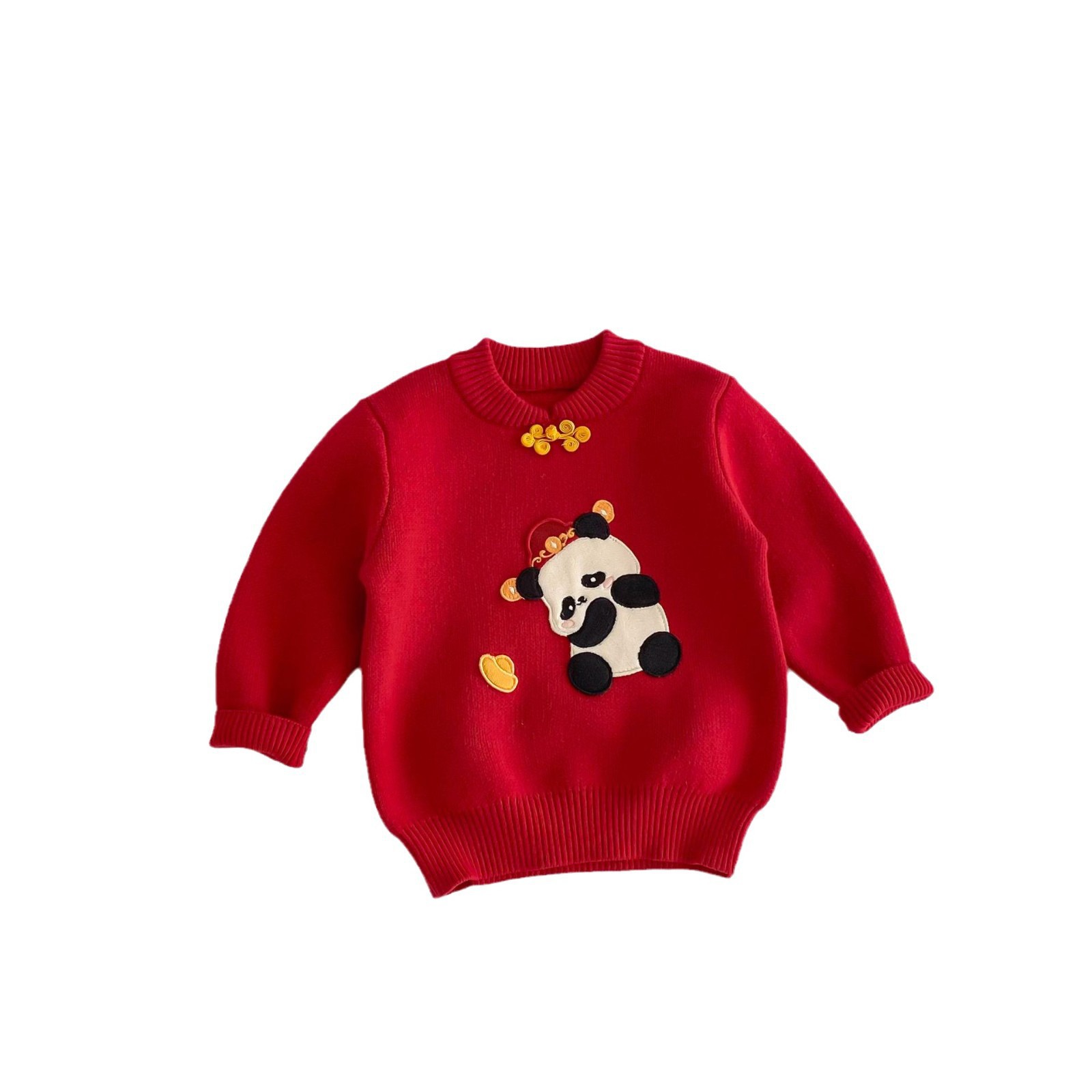 Girls' fashion sweater 2025 New Spring Baby Korean-style stylish core-spun knitted top, baby spring clothing trend Item Picture