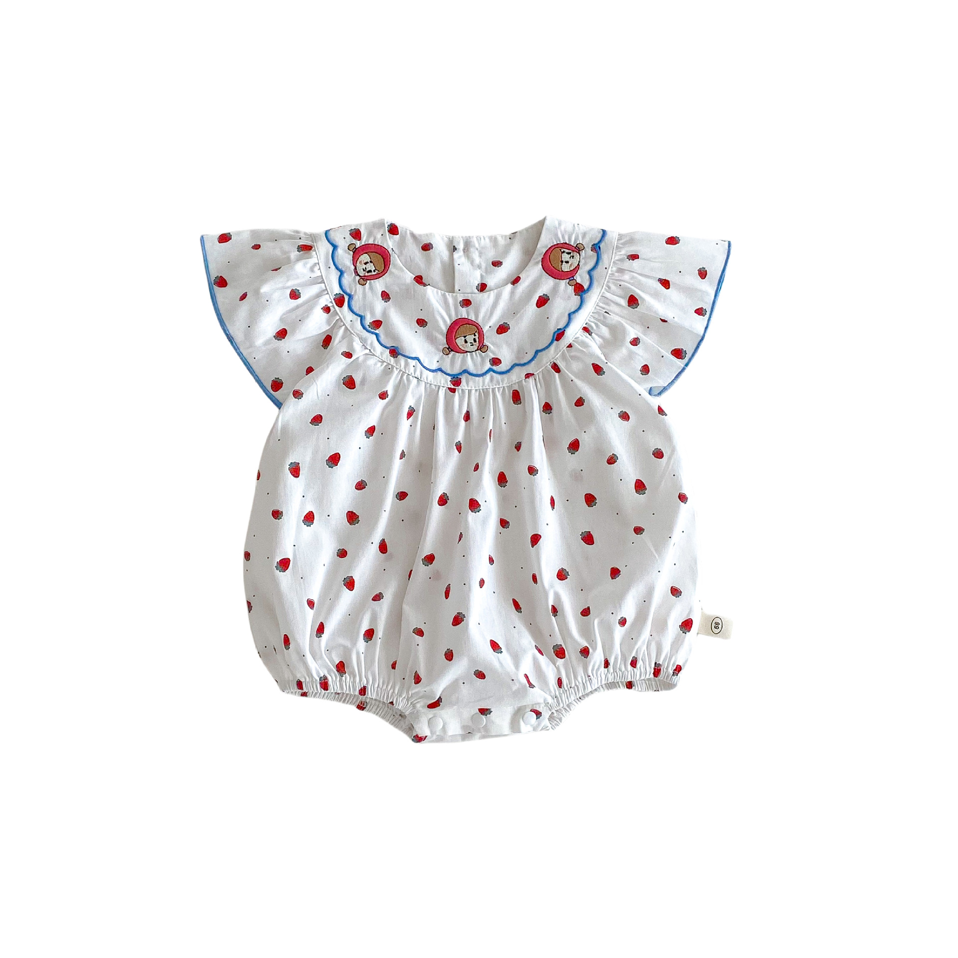Baby strawberry-wrapped bottom coat 2025 New style baby embroidery cartoon little girl dress for the first birthday of a newborn in the fashion trend Item Picture