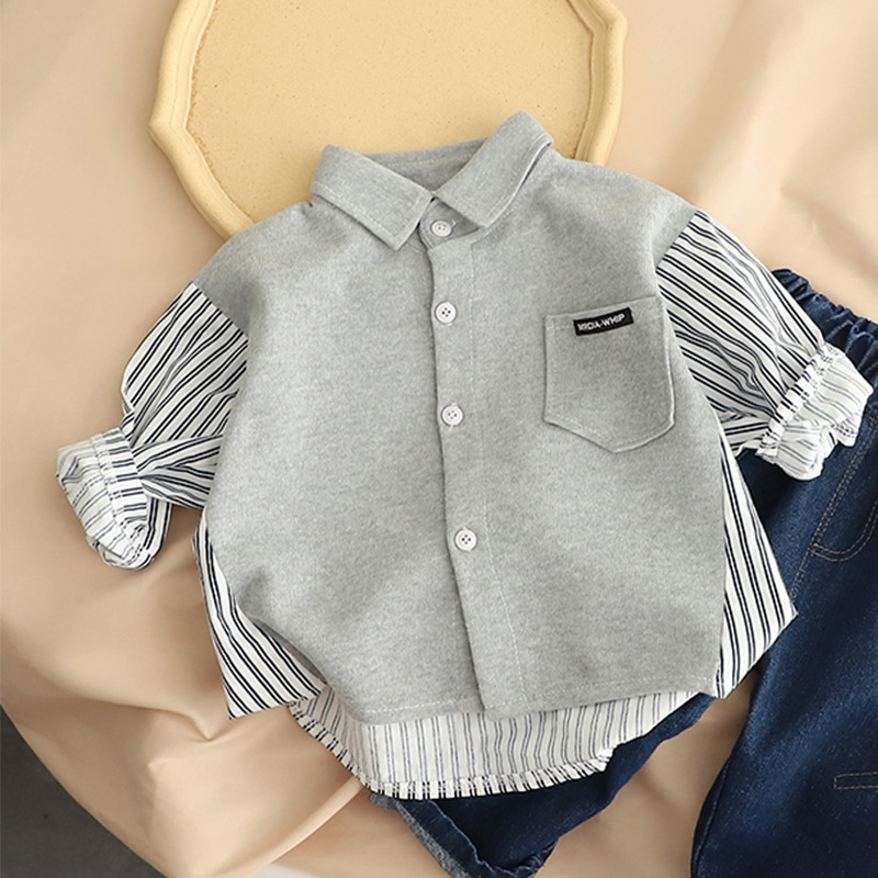 Children's autumn clothing for boys and babies 2023 New Spring and autumn style Korean-style casual and personalized top for small and medium-sized children Specification drawing