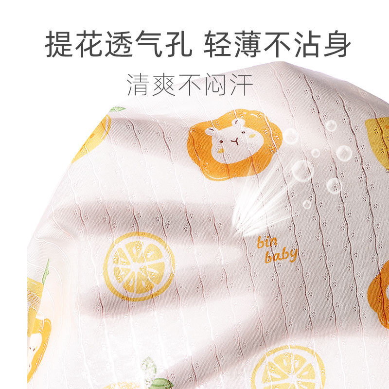 Baby short-sleeved men's thin breathable one-piece suit, pure cotton baby coat, crawling suit, summer newborn clothes, 0 to 3 months old details Picture