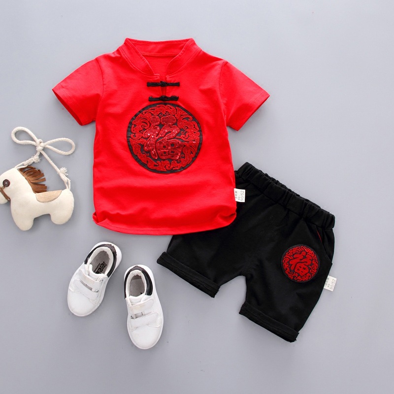 Boys' cotton and linen vest set, girls' summer two-piece set, children's 2023 new summer children's top and shorts full figure