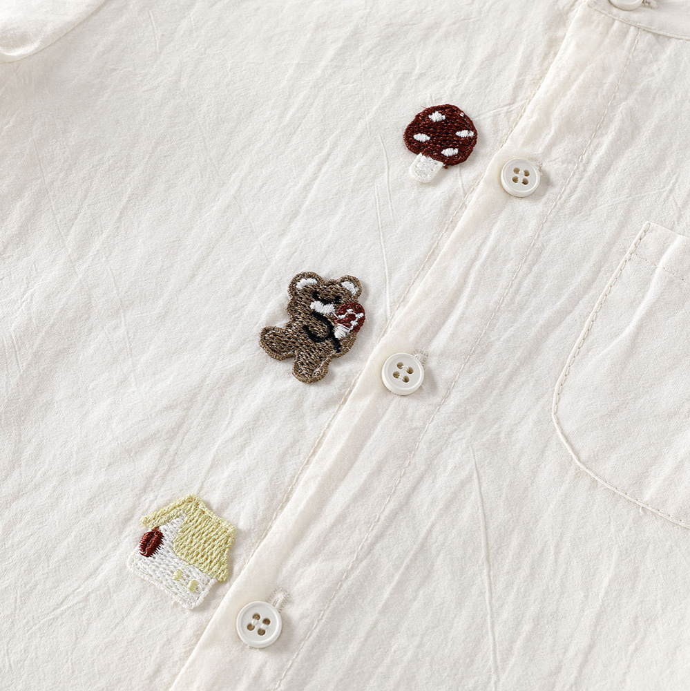 Children's fashion labeled shirt 2025 New autumn Boys' stylish Korean-style solid color shirt, baby stand-up collar autumn wear Application Scenario