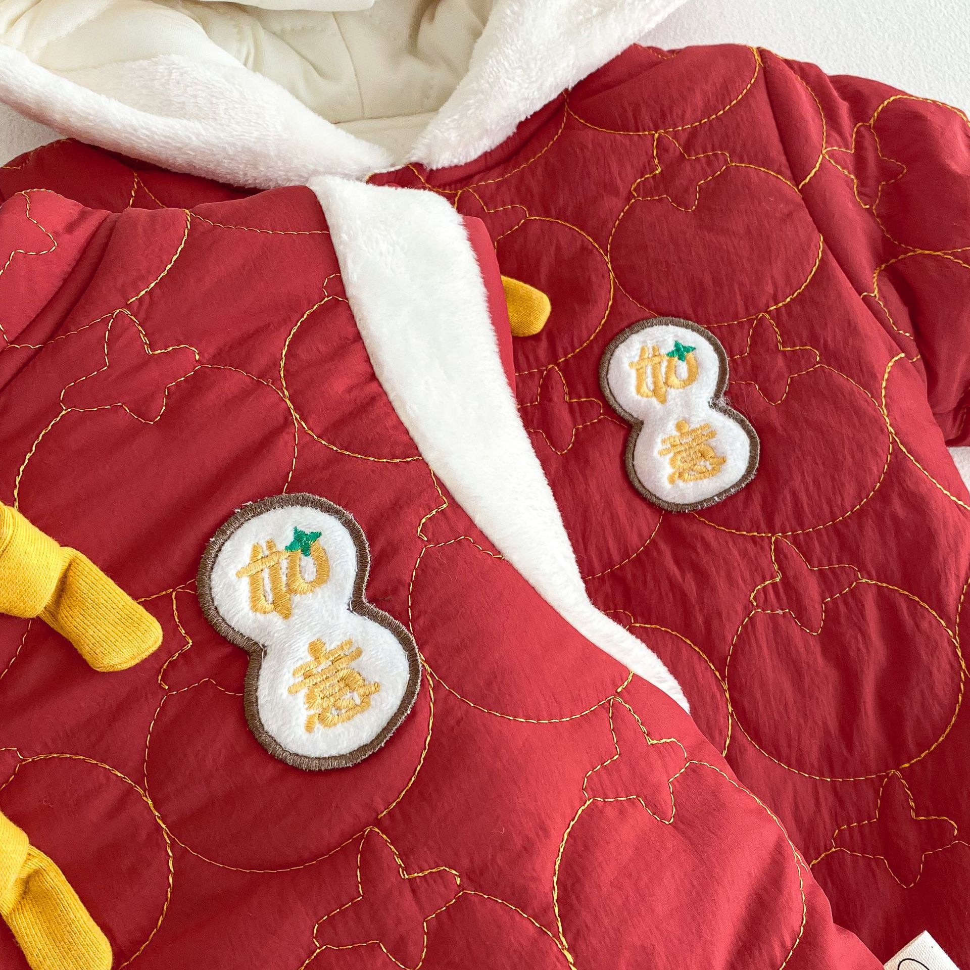 Baby cotton-padded New Year's clothing for winter 2025, thickened outer jumpsuit for babies, newborn clothes AL758 Specification drawing