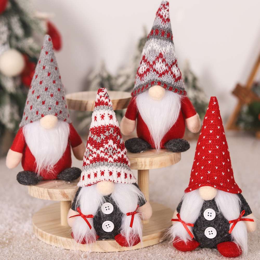 圣诞装饰用品北欧风装饰公仔圣诞装饰品无脸老人娃娃橱窗摆件