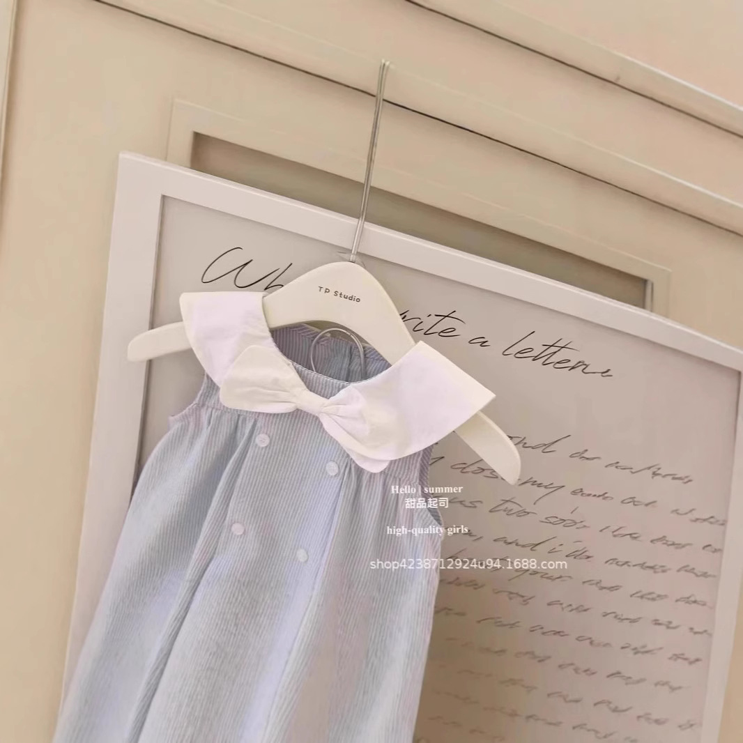 Sweet and cute summer clothes for babies, cute and chic dress, princess baby summer wear, thin halter dress Specification drawing